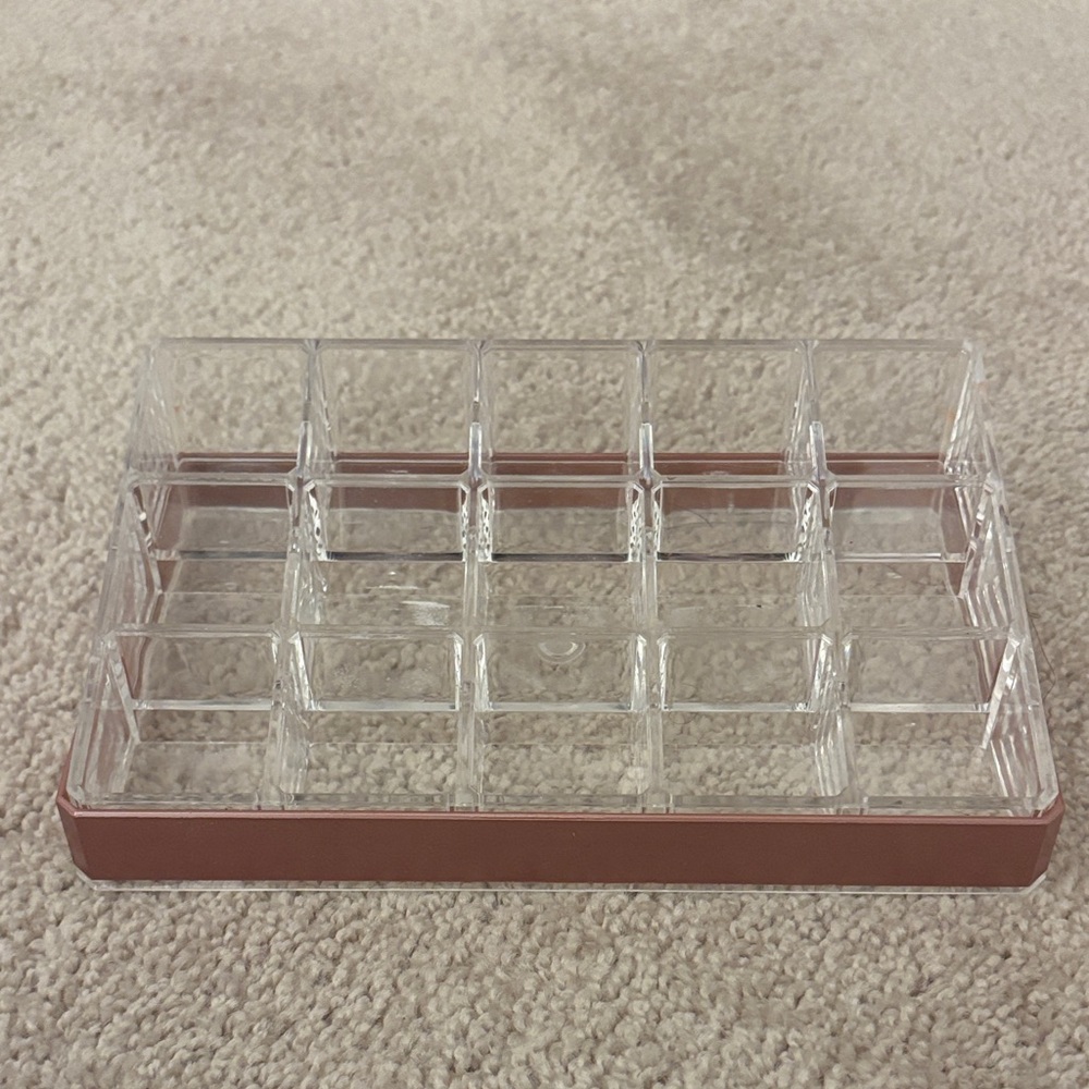 Clear and Brown Acrylic Organizer